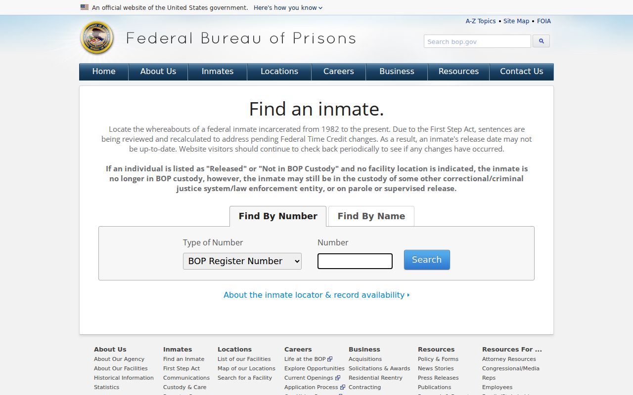 Catahoula Parish arrest history federal inmate locator