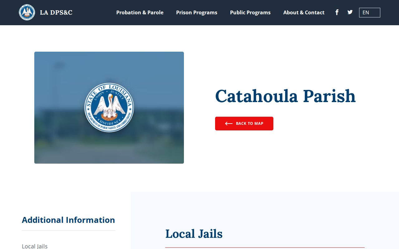 Catahoula Parish criminal history jail and justice directory